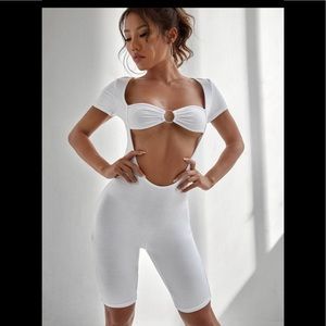 NWT Shein Cutout Front Ring Detail Skinny Romper